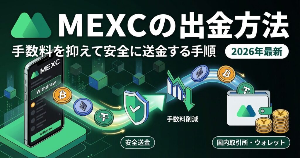MEXCの出金方法|手数料を抑えて安全に送金する手順【2026年最新】