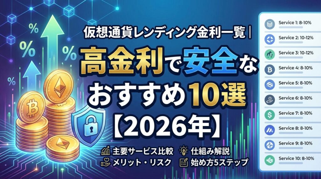 仮想通貨レンディング金利一覧|高金利で安全なおすすめ10選【2026年】
