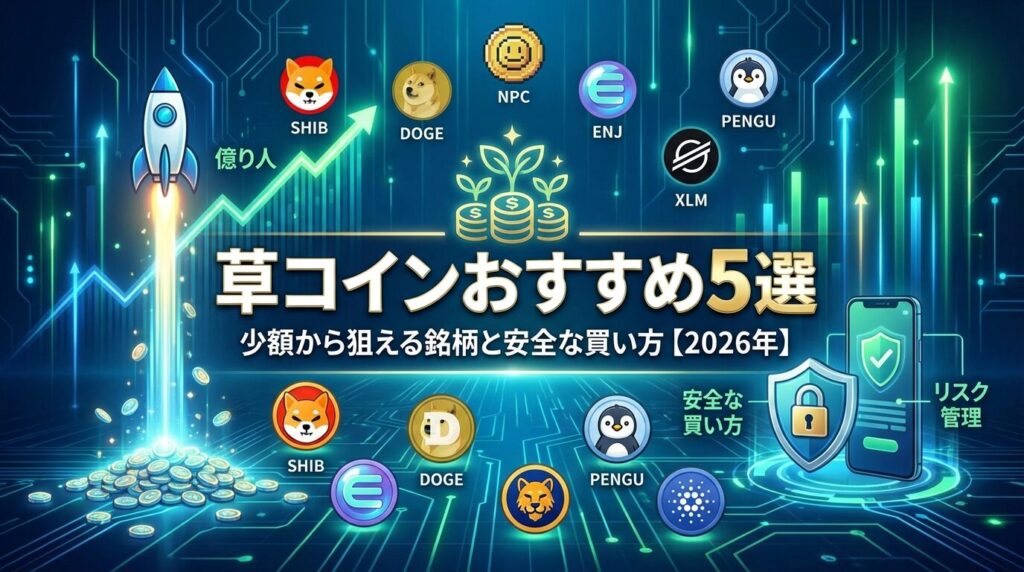 草コインおすすめ6選|少額から狙える銘柄と安全な買い方【2026年】