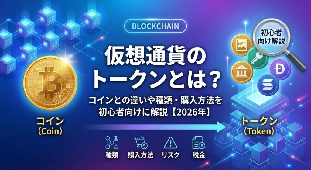 仮想通貨のトークンとは?コインとの違いや種類・購入方法を初心者向けに解説【2026年】