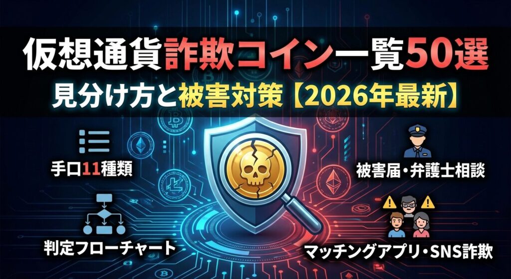 仮想通貨詐欺コイン一覧50選|見分け方と被害対策【2026年最新】