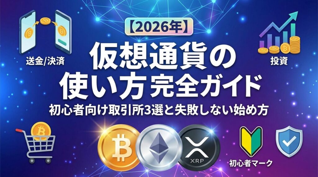 仮想通貨の使い方完全ガイド|初心者向け取引所3選と失敗しない始め方【2026年】