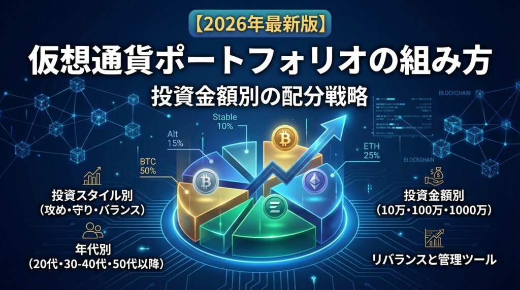 仮想通貨ポートフォリオの組み方|投資金額別の配分戦略【2026年最新】