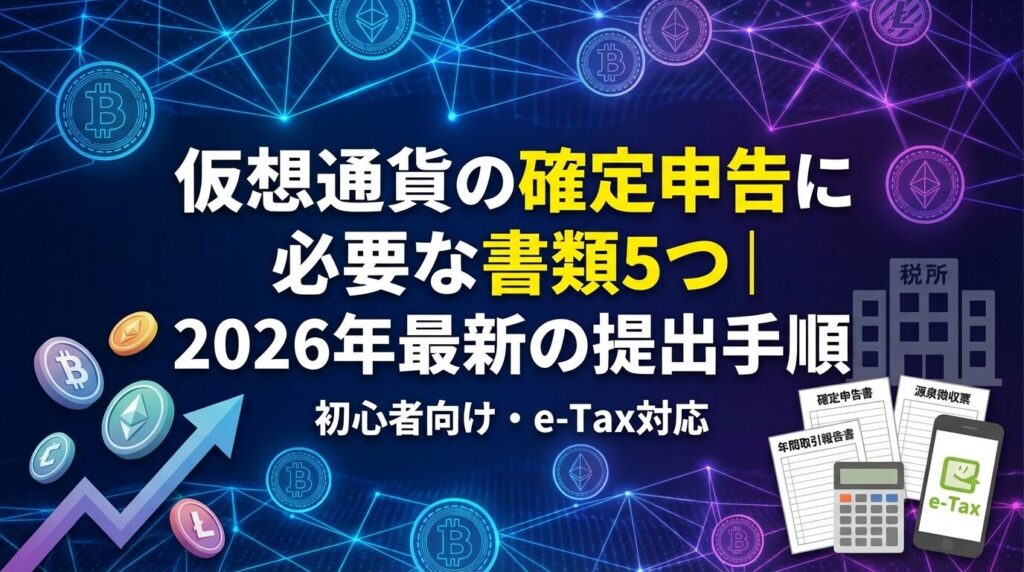 仮想通貨の確定申告に必要な書類5つ|2026年最新の提出手順