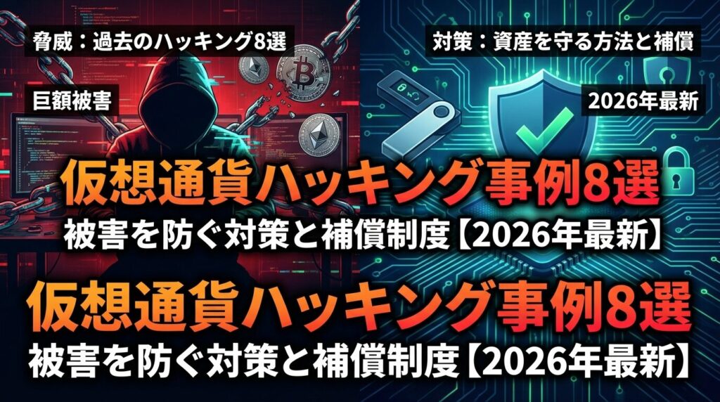 仮想通貨ハッキング事例8選|被害を防ぐ対策と補償制度【2026年最新】