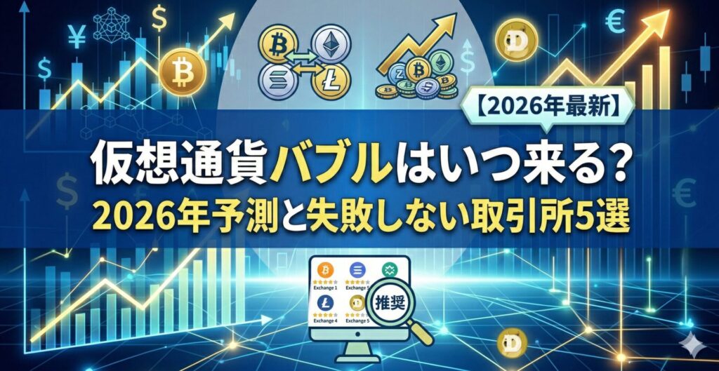 仮想通貨バブルはいつ来る?2026年予測と失敗しない取引所5選