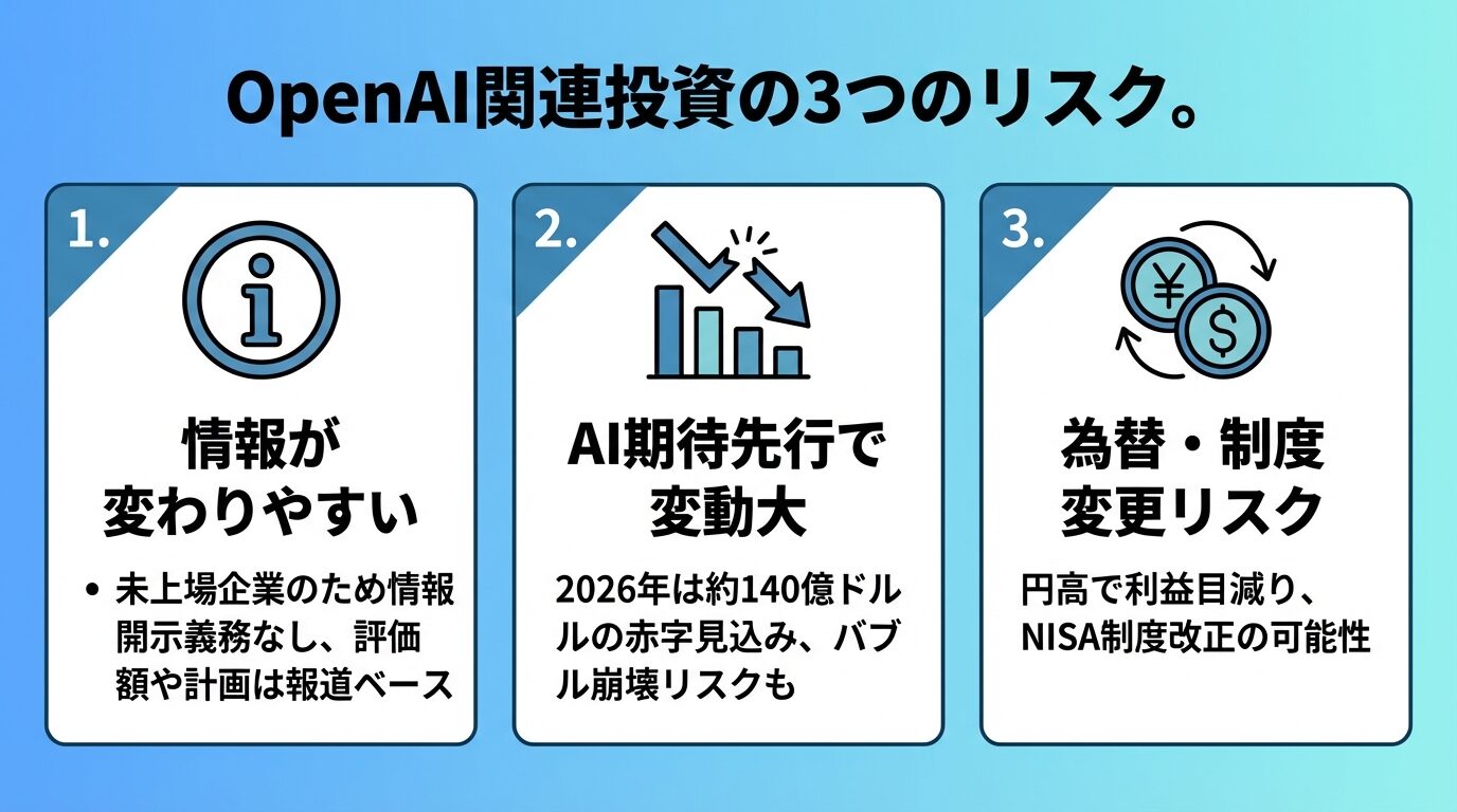OpenAI関連投資の3つのリスク