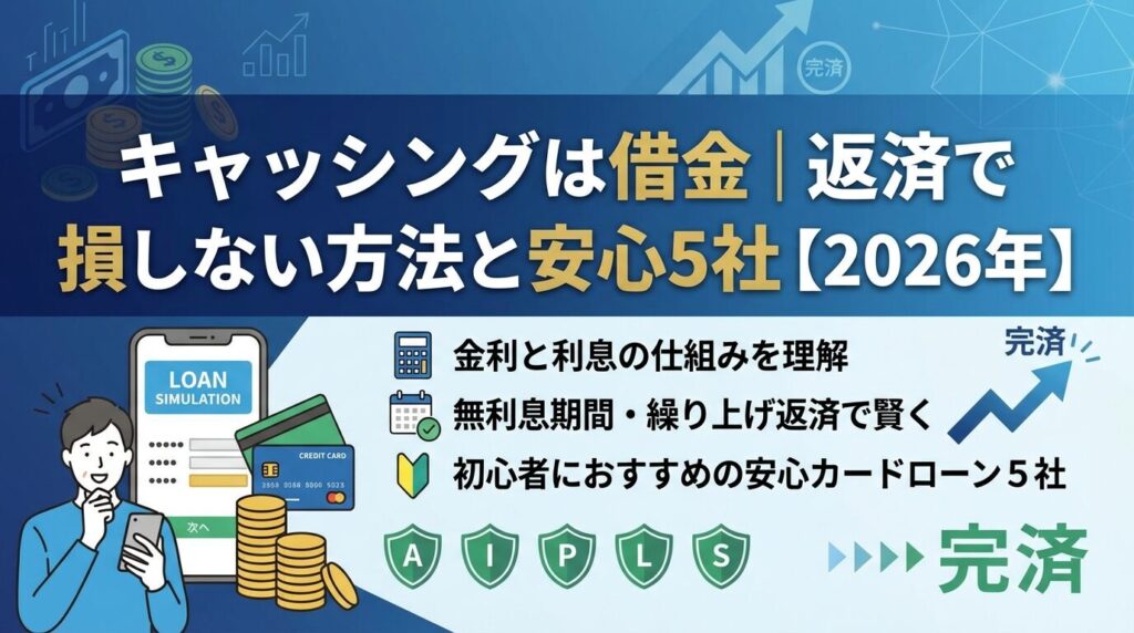 キャッシングは借金|返済で損しない方法と安心5社【2026年】