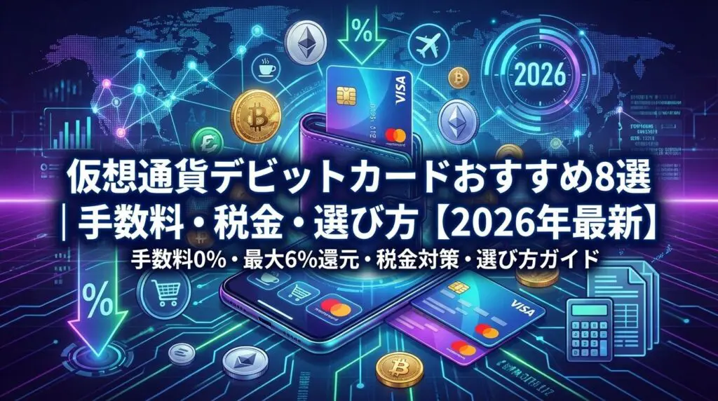 仮想通貨デビットカードおすすめ8選|手数料・税金・選び方【2026年最新】