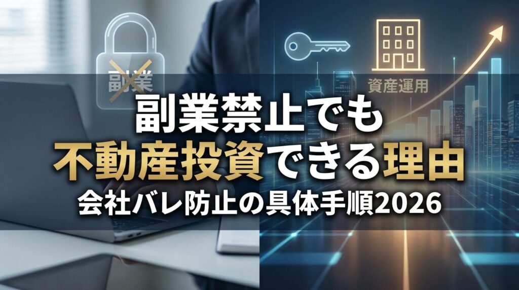 副業禁止でも不動産投資できる理由|会社バレ防止の具体手順2026