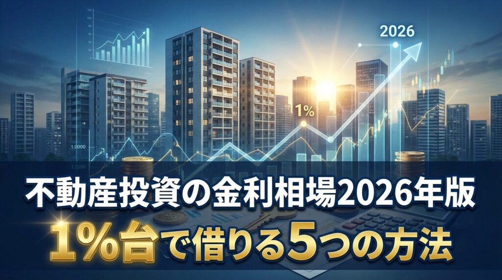 不動産投資の金利相場2026年版|1%台で借りる5つの方法
