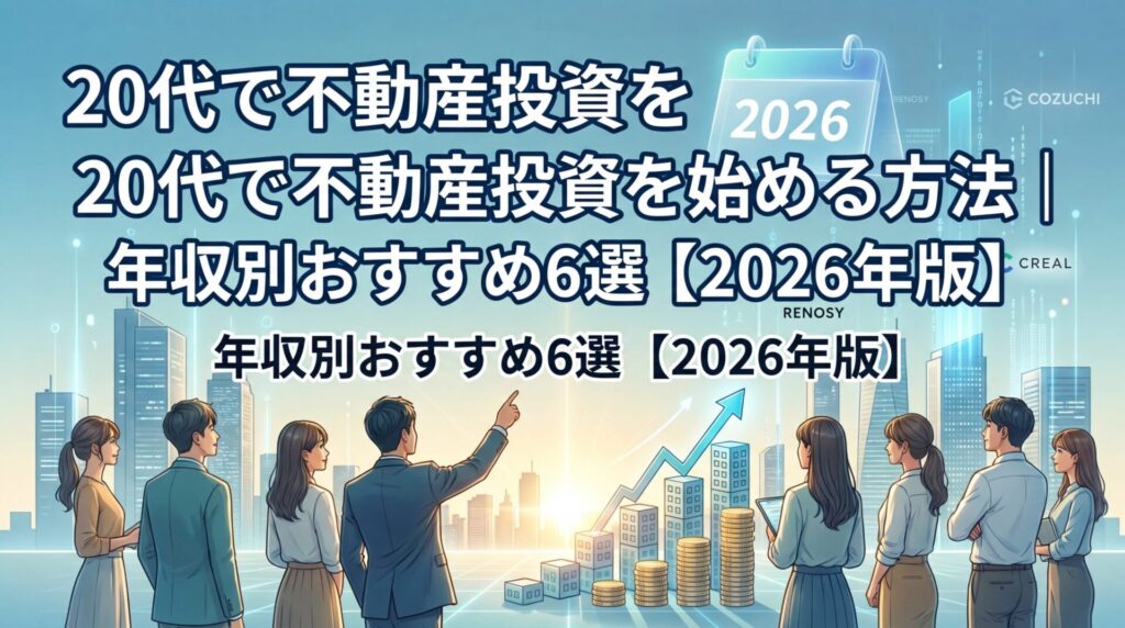 20代で不動産投資を始める方法|年収別おすすめ6選【2026年版】