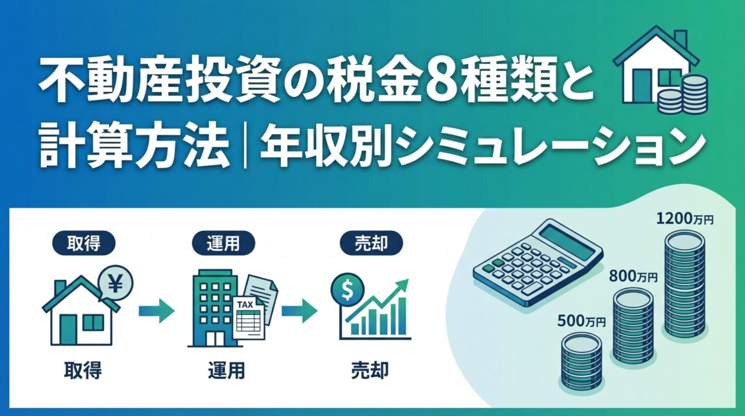 不動産投資の税金8種類と計算方法|年収別シミュレーション | 会社設立のミチシルベ