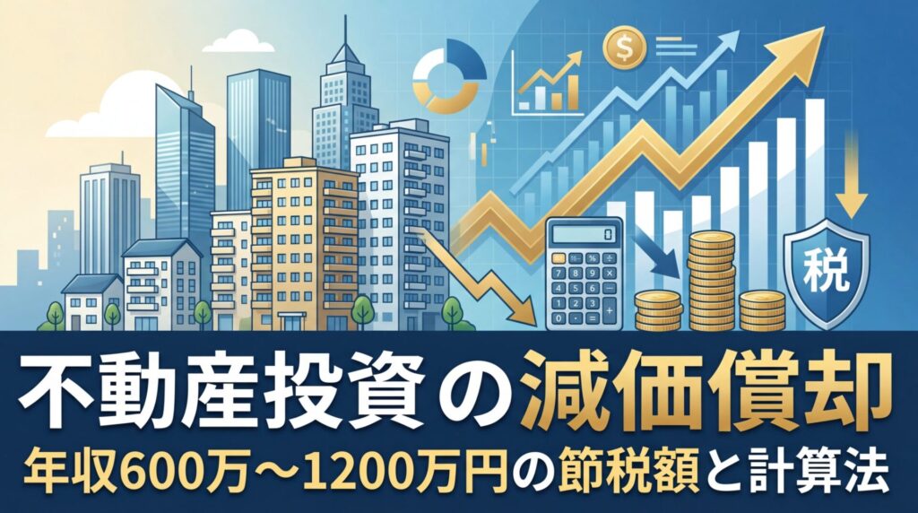 不動産投資の減価償却|年収600万〜1200万円の節税額と計算法