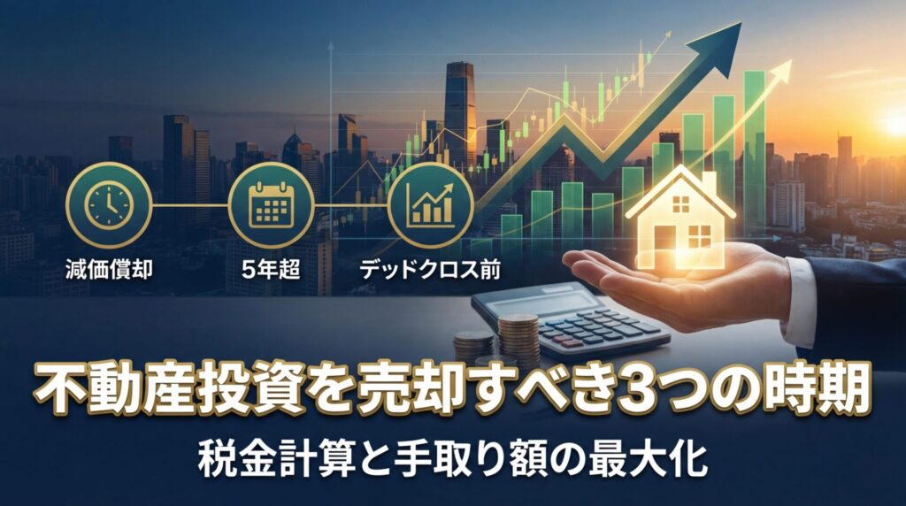 不動産投資を売却すべき3つの時期|税金計算と手取り額の最大化