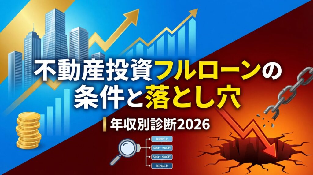 不動産投資フルローンの条件と落とし穴|年収別診断2026