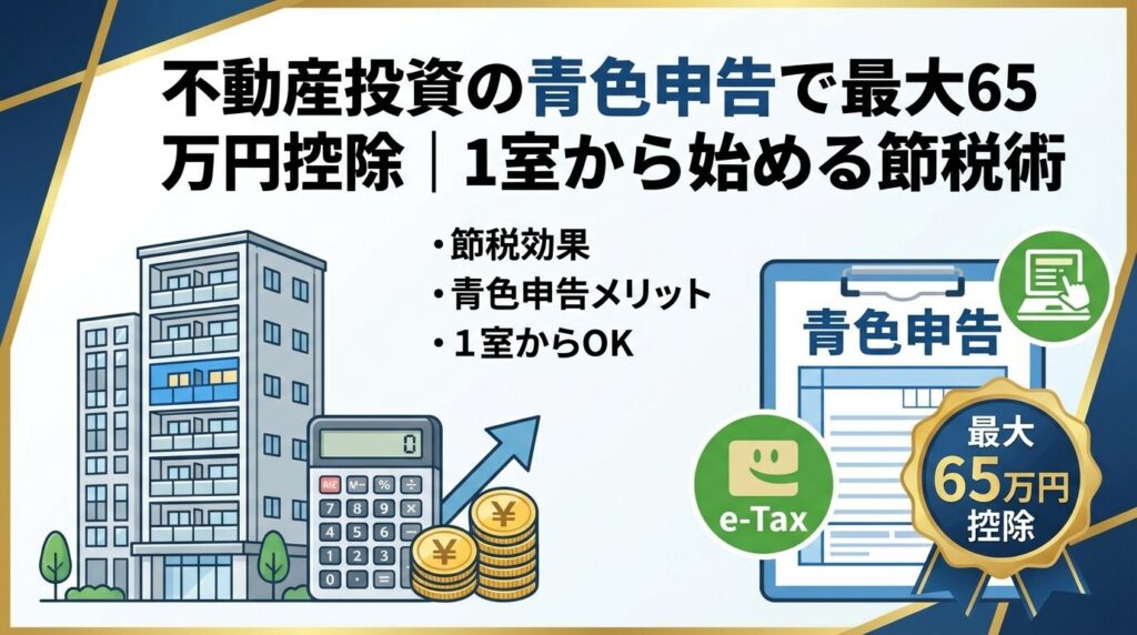 不動産投資の青色申告で最大65万円控除|1室から始める節税術