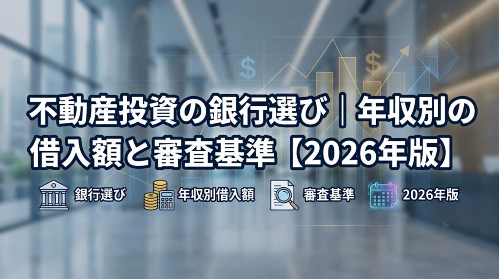 不動産銀行論 不動産投資の銀行選び｜年収別の借入額と審査基準【2026年版】 | 会社