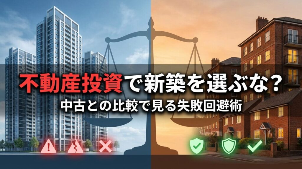 不動産投資で新築を選ぶな?中古との比較で見る失敗回避術