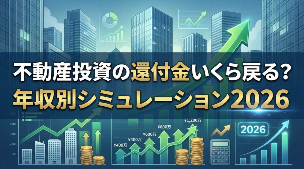 不動産投資の還付金いくら戻る?年収別シミュレーション2026