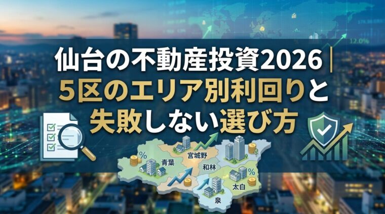 仙台の不動産投資2026｜5区のエリア別利回りと失敗しない選び方