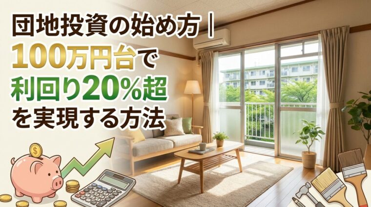 団地投資の始め方｜100万円台で利回り20%超を実現する方法