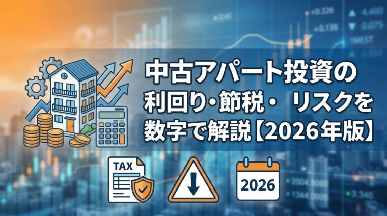 中古アパート投資の利回り・節税・リスクを数字で解説【2026年版】